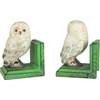 image:imageDesign Toscano SP1601 Bookworm Bunny Rabbits Cast Iron Sculptural Bookend Pair full colorWise Snowy Owl