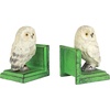 image:imageDesign Toscano SP1601 Bookworm Bunny Rabbits Cast Iron Sculptural Bookend Pair full colorWise Snowy Owl