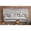 image:imageDesign Toscano The Last Supper Religious Wall Plaque Sculpture 23 Inch Wide 12 Inch Tall Cast Stone Resin Antique Stone FinishBy Da Vinci