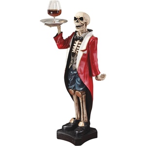 image:imageDesign Toscano Bones the English Skeleton Butler Gothic Pedestal Table 36 Inch Polyresin Full ColorCL984Bones