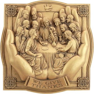 image:imageDesign Toscano Giving Thanks Lords Supper Wall Sculpture Standard Gold 1000 x 200
