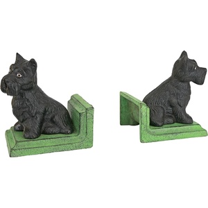 image:imageDesign Toscano SP1601 Bookworm Bunny Rabbits Cast Iron Sculptural Bookend Pair full colorSitting Scotty