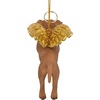 image:imageChristmas Tree Ornaments  Honor The Pooch Beagle Holiday Angel Dog OrnamentsBrown and Gold
