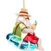 image:imageSantas New Xmas Ride Llama Holiday Ornament EachChillin Santa