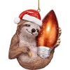 image:imageSantas New Xmas Ride Llama Holiday Ornament EachSloth Christmas