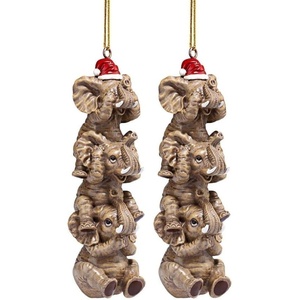 image:imageDesign Toscano QS94879 See Speak Hear No Evil Elephant Holiday TreeSmall Pack of 2