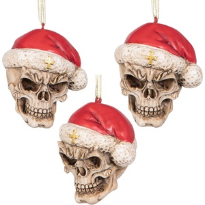 image:imageDesign Toscano Skelly Claus II Gothic Skull Christmas Tree Ornament 2Skelly Claus II