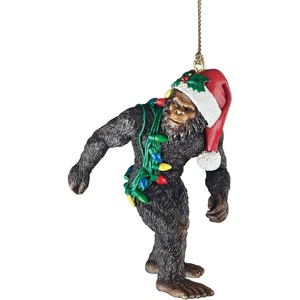 image:imageDesign Toscano yeti with Santa hat Funny Christmas Tree Ornament 2 inchesAbominable Snowman