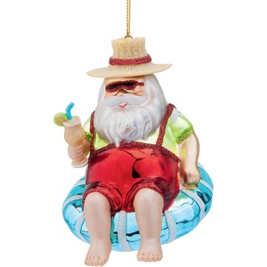 image:imageSantas New Xmas Ride Llama Holiday Ornament EachChillin Santa