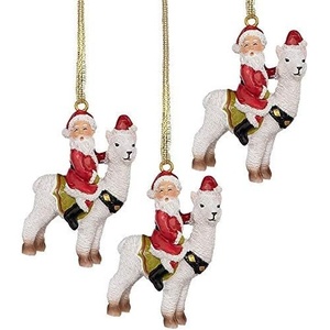 image:imageSantas New Xmas Ride Llama Holiday Ornament EachSantas New Xmas Ride Llama