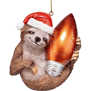 image:imageSantas New Xmas Ride Llama Holiday Ornament EachSloth Christmas