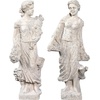 image:imageDesign Toscano Flora and Proserpina Patronesses of Growth Outdoor Garden Statues Set of Two 44 inch Fiberglass Cast Stone Resin Limestone Finish
