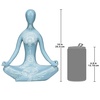 image:imageDesign Toscano QL1274 Zen Yoga Meditation Statue Figurine 8 inches Wide 10 inches Tall Handcast Polyresin Blue amp White Finish