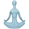 image:imageDesign Toscano QL1274 Zen Yoga Meditation Statue Figurine 8 inches Wide 10 inches Tall Handcast Polyresin Blue amp White Finish