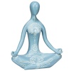 image:imageDesign Toscano QL1274 Zen Yoga Meditation Statue Figurine 8 inches Wide 10 inches Tall Handcast Polyresin Blue amp White Finish