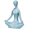 image:imageDesign Toscano QL1274 Zen Yoga Meditation Statue Figurine 8 inches Wide 10 inches Tall Handcast Polyresin Blue amp White Finish