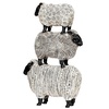 image:imageDesign Toscano QL1502 Stacked Sheep Animal Folk Art Statue Figurine 9 Inches Wide 14 Inches Tall Handcast Polyresin Black amp White Finish