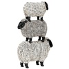 image:imageDesign Toscano QL1502 Stacked Sheep Animal Folk Art Statue Figurine 9 Inches Wide 14 Inches Tall Handcast Polyresin Black amp White Finish