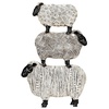 image:imageDesign Toscano QL1502 Stacked Sheep Animal Folk Art Statue Figurine 9 Inches Wide 14 Inches Tall Handcast Polyresin Black amp White Finish