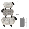 image:imageDesign Toscano QL1502 Stacked Sheep Animal Folk Art Statue Figurine 9 Inches Wide 14 Inches Tall Handcast Polyresin Black amp White Finish