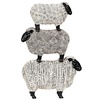 image:imageDesign Toscano QL1502 Stacked Sheep Animal Folk Art Statue Figurine 9 Inches Wide 14 Inches Tall Handcast Polyresin Black amp White Finish