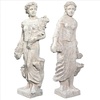 image:imageDesign Toscano Flora and Proserpina Patronesses of Growth Outdoor Garden Statues Set of Two 44 inch Fiberglass Cast Stone Resin Limestone Finish