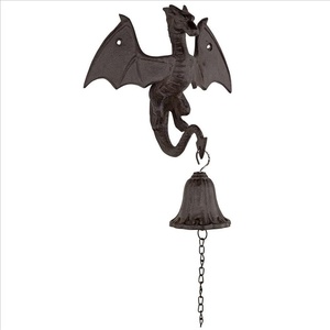 image:imageDesign Toscano Castle Dragon Gothic Iron Bell Black