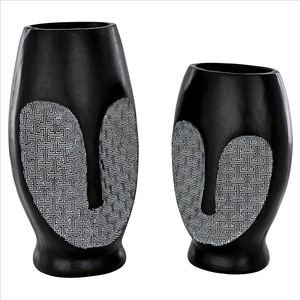 image:imageDesign Toscano Contemporary Cubist African Mask Sculptural Vase Set