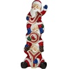 image:imageChristmas Decorations  The Christmas Crew Stacked Santa Figures 5 Foot Tall Illuminated LED Holiday Decor Statue