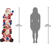 image:imageChristmas Decorations  The Christmas Crew Stacked Santa Figures 5 Foot Tall Illuminated LED Holiday Decor Statue