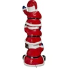 image:imageChristmas Decorations  The Christmas Crew Stacked Santa Figures 5 Foot Tall Illuminated LED Holiday Decor Statue