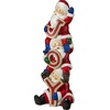 image:imageChristmas Decorations  The Christmas Crew Stacked Santa Figures 5 Foot Tall Illuminated LED Holiday Decor Statue