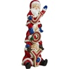 image:imageChristmas Decorations  The Christmas Crew Stacked Santa Figures 5 Foot Tall Illuminated LED Holiday Decor Statue