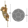 image:imageDesign Toscano Chico the Chimpanzee Baby Monkey Hanging IndoorOutdoor Animal Statue 16 Inch Long Cast Stone Resin Brown Painted Finish