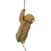 image:imageDesign Toscano Chico the Chimpanzee Baby Monkey Hanging IndoorOutdoor Animal Statue 16 Inch Long Cast Stone Resin Brown Painted Finish