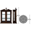 image:imageDesign Toscano Country Tuscan Hardwood Wall Curio Cabinet Ebony BlackWalnut Amesbury Manor