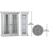 image:imageDesign Toscano Country Tuscan Hardwood Wall Curio Cabinet Ebony BlackWhite Country Tuscan