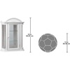 image:imageDesign Toscano Country Tuscan Hardwood Wall Curio Cabinet Ebony BlackWhite Rosedale Hardwood
