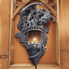 image:imageDesign Toscano Dragons Castle Lair Electric Wall Sconce Light Fixture 15 Inch Polyresin Grey Stone