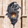 image:imageDesign Toscano Dragons Castle Lair Electric Wall Sconce Light Fixture 15 Inch Polyresin Grey Stone