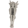 image:imageDesign Toscano Gazing Secret Garden Fairy Woman Statue Figurine 7 inches wide 10 inches tall Cast Stone Resin Antique Stone FinishPondering Secret Garden Fairy