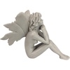 image:imageDesign Toscano Gazing Secret Garden Fairy Woman Statue Figurine 7 inches wide 10 inches tall Cast Stone Resin Antique Stone FinishPondering Secret Garden Fairy