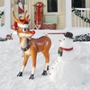 image:imageDesign Toscano Santas Christmas RedNosed Reindeer StatueStanding