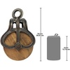 image:imageDesign Toscano Vintage Cast Iron and Wood Wheel Farm Pulley MediumLarge