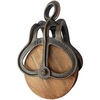 image:imageDesign Toscano Vintage Cast Iron and Wood Wheel Farm Pulley MediumLarge