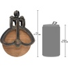 image:imageDesign Toscano Vintage Cast Iron and Wood Wheel Farm Pulley MediumMedium