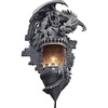 image:imageDesign Toscano Dragons Castle Lair Electric Wall Sconce Light Fixture 15 Inch Polyresin Grey Stone