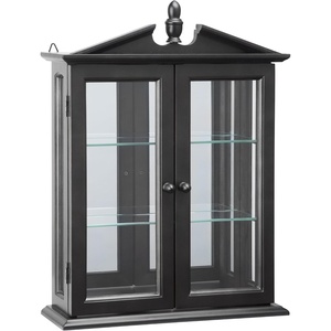 image:imageDesign Toscano Country Tuscan Hardwood Wall Curio Cabinet Ebony BlackBlack Amesbury Manor