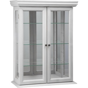 image:imageDesign Toscano Country Tuscan Hardwood Wall Curio Cabinet Ebony BlackWhite Country Tuscan