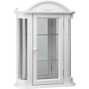 image:imageDesign Toscano Country Tuscan Hardwood Wall Curio Cabinet Ebony BlackWhite Rosedale Hardwood